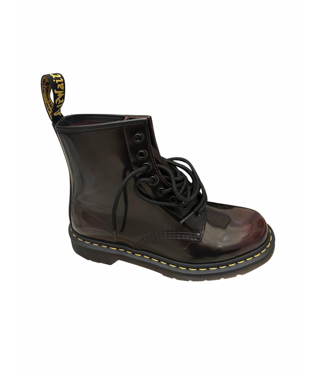 DR. MARTENS Черные полусапоги из лакированной кожи, фото 1