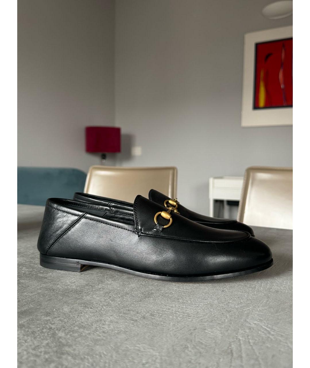 GUCCI Черные кожаные лоферы, фото 7