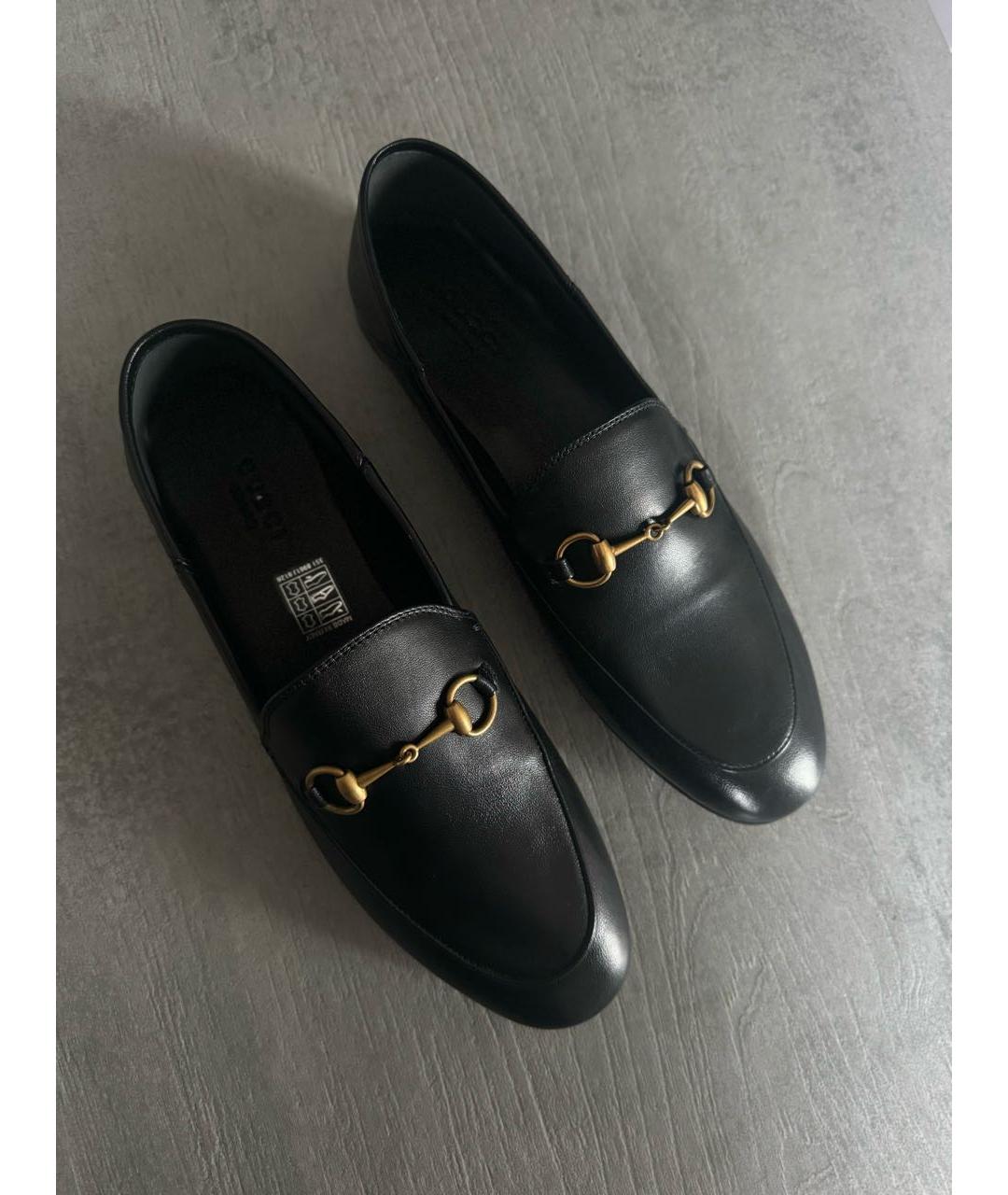 GUCCI Черные кожаные лоферы, фото 2