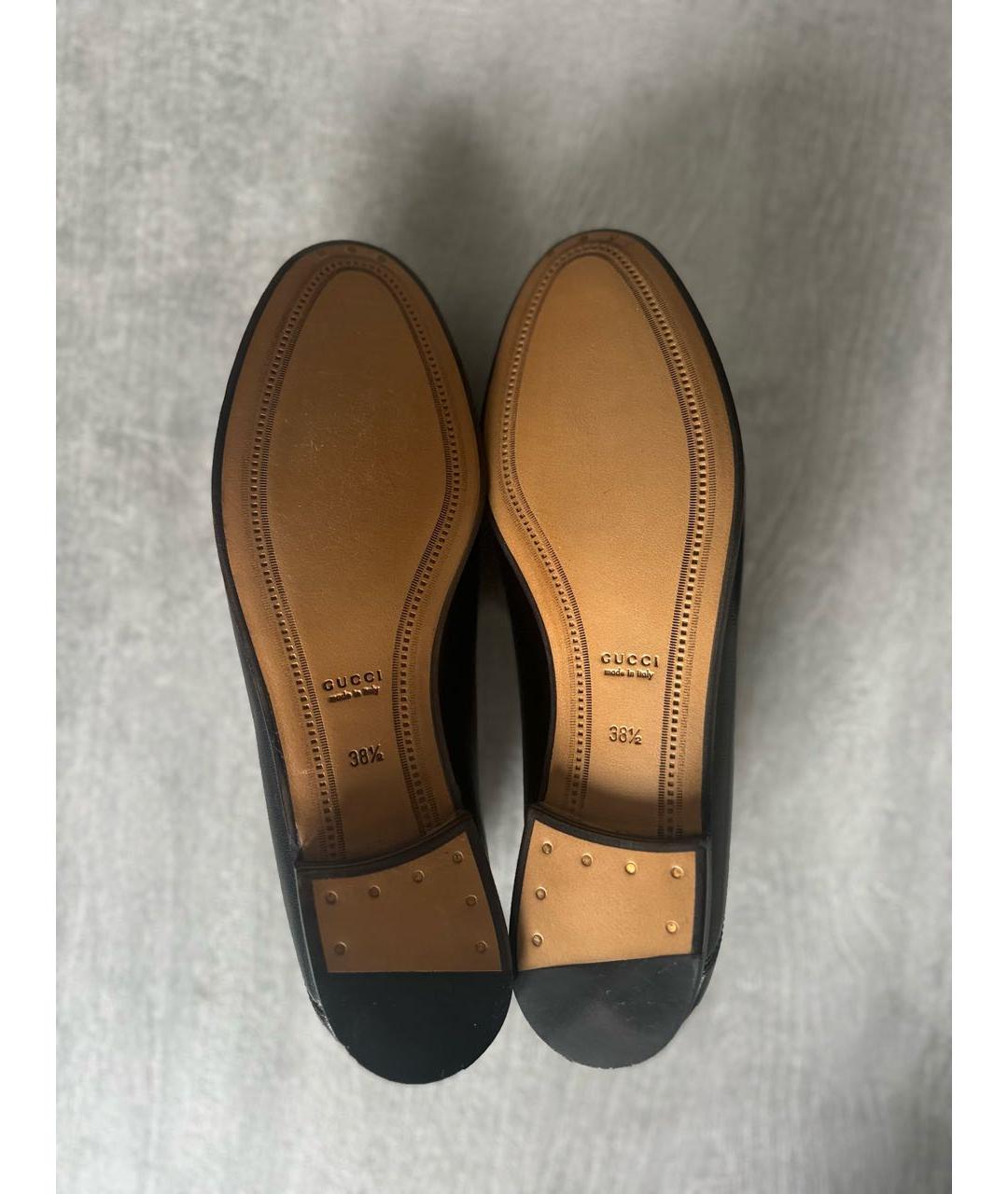 GUCCI Черные кожаные лоферы, фото 5