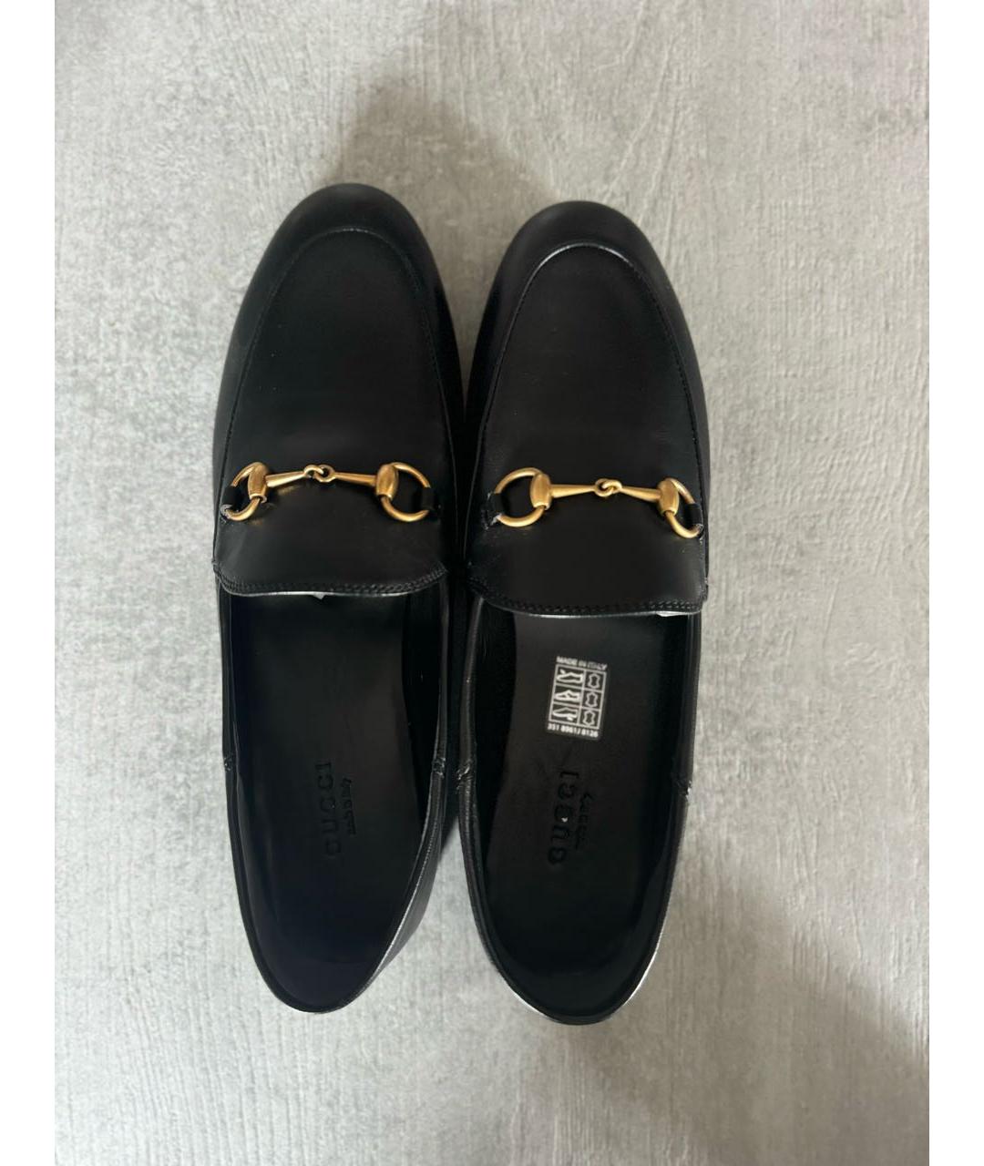 GUCCI Черные кожаные лоферы, фото 3