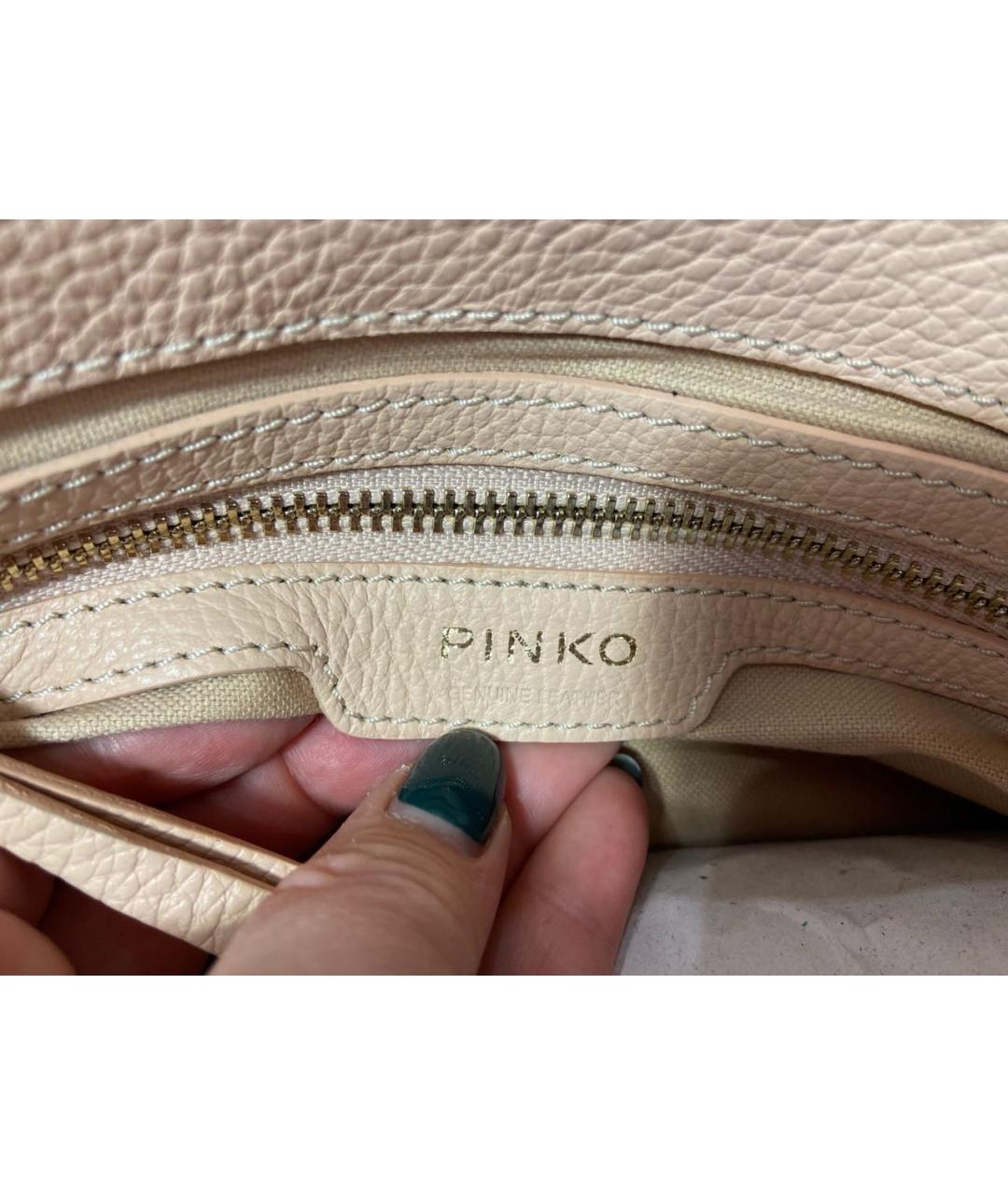 PINKO Розовая кожаная сумка через плечо, фото 6