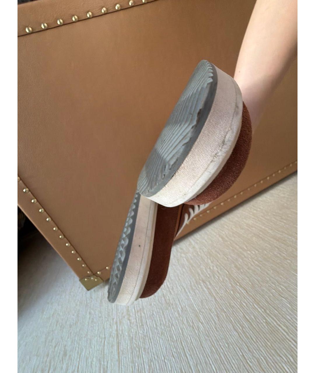 BRUNELLO CUCINELLI Горчичные замшевые низкие кроссовки / кеды, фото 5