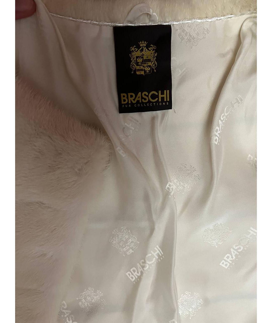 BRASCHI Бежевая меховая шуба, фото 3