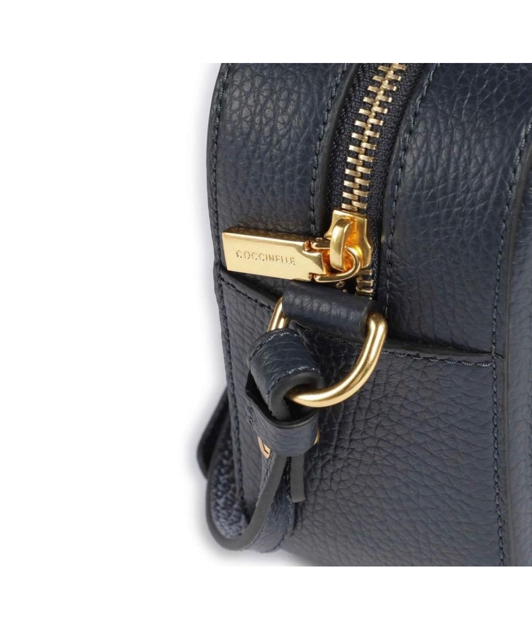 COCCINELLE Темно-синяя кожаная сумка через плечо, фото 4