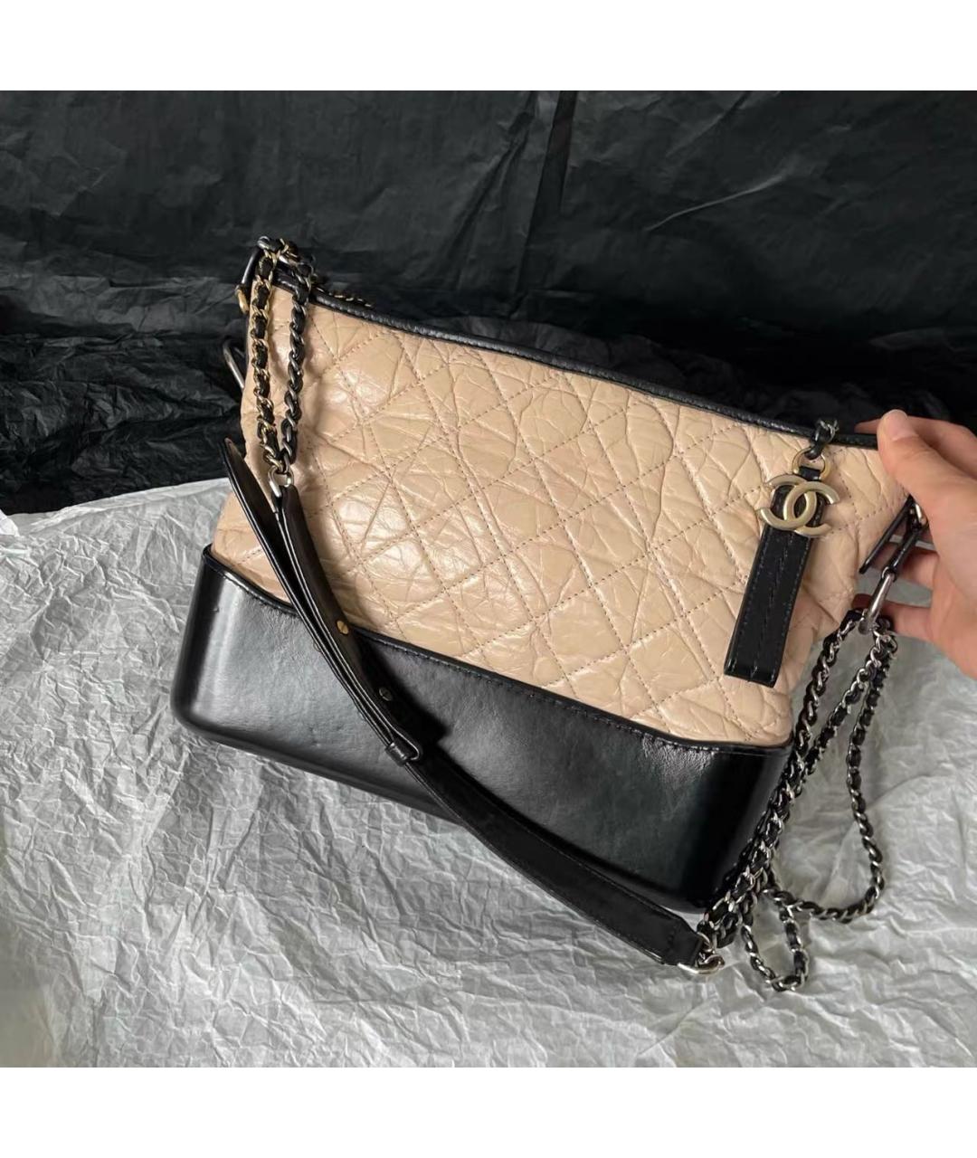 CHANEL Бежевая кожаная сумка через плечо, фото 8