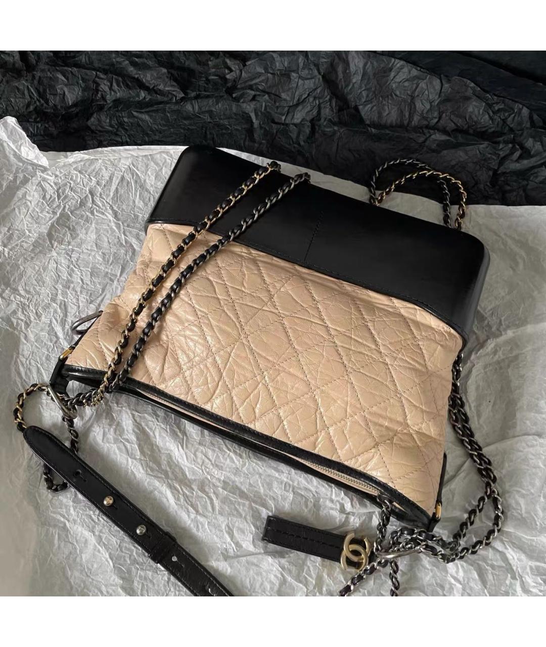 CHANEL Бежевая кожаная сумка через плечо, фото 2