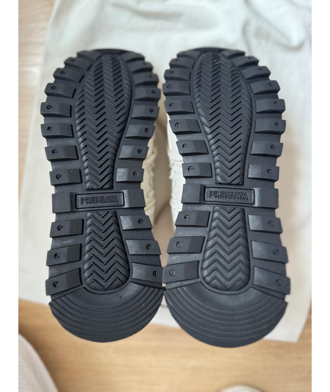 PREMIATA Бежевые текстильные кроссовки, фото 5