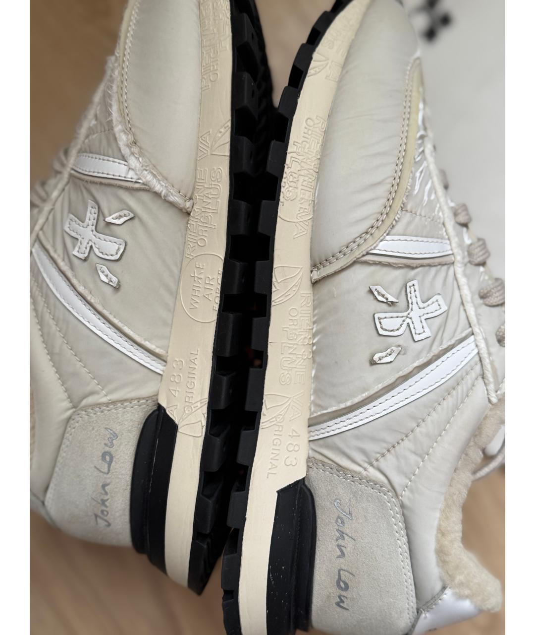 PREMIATA Бежевые текстильные кроссовки, фото 4