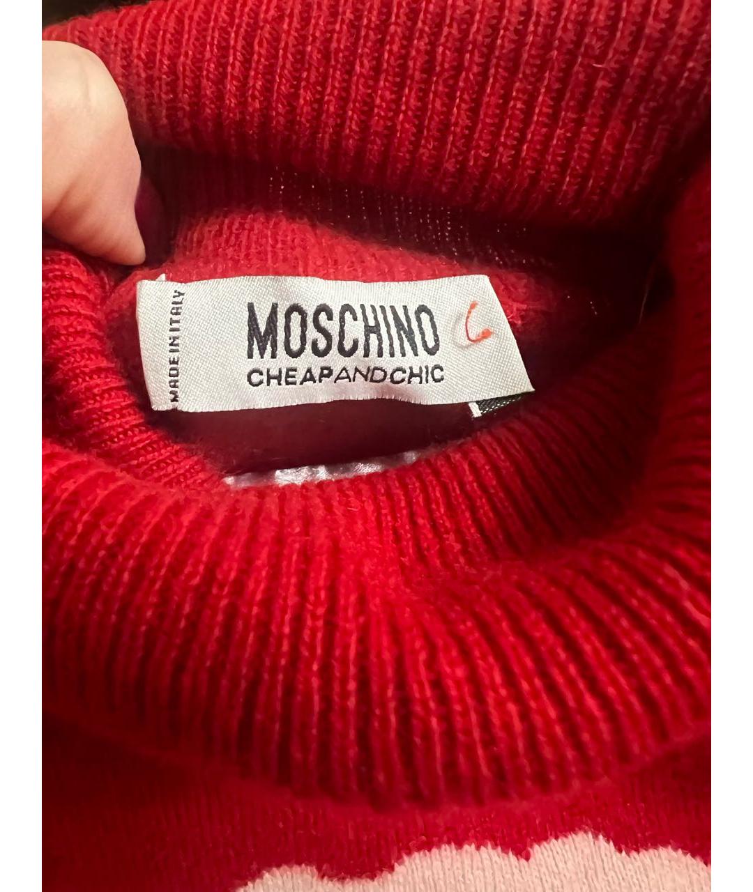 MOSCHINO Красная кашемировая водолазка, фото 3