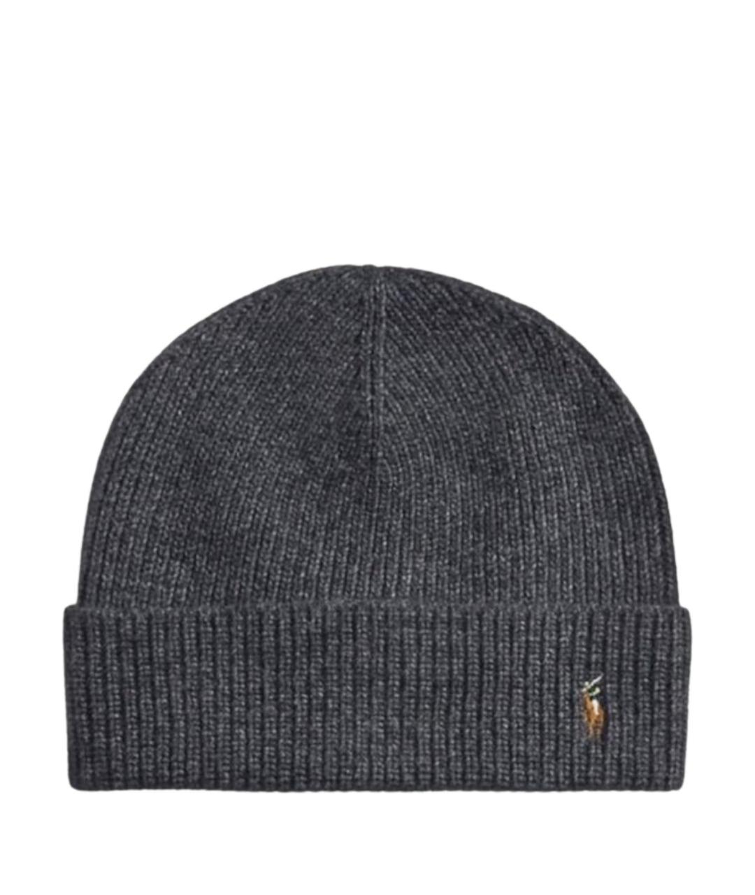 POLO RALPH LAUREN Антрацитовая шерстяная шапка, фото 1