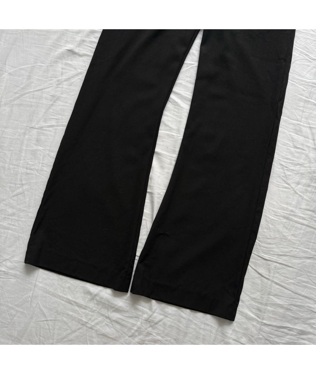 ANN DEMEULEMEESTER Черные хлопковые брюки широкие, фото 3