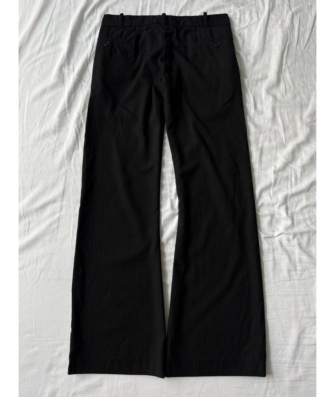 ANN DEMEULEMEESTER Черные хлопковые брюки широкие, фото 2