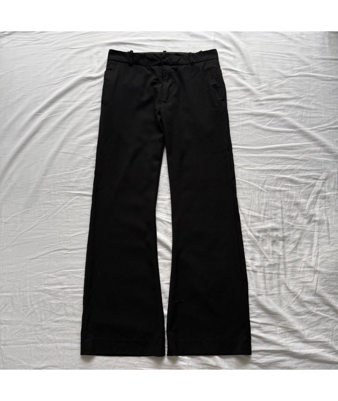 ANN DEMEULEMEESTER Черные хлопковые брюки широкие, фото 7