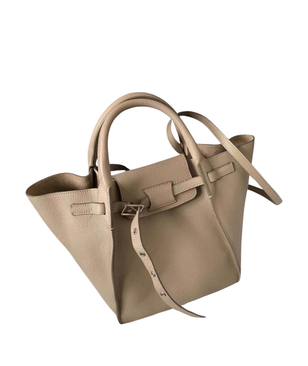 CELINE Бежевая кожаная сумка тоут, фото 1