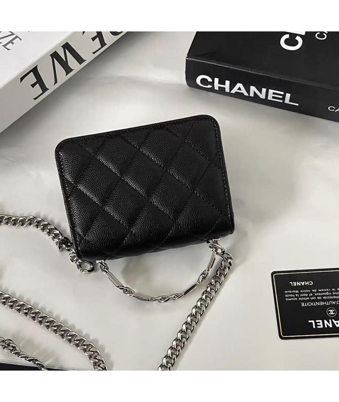 CHANEL Черная кожаная сумка через плечо, фото 2