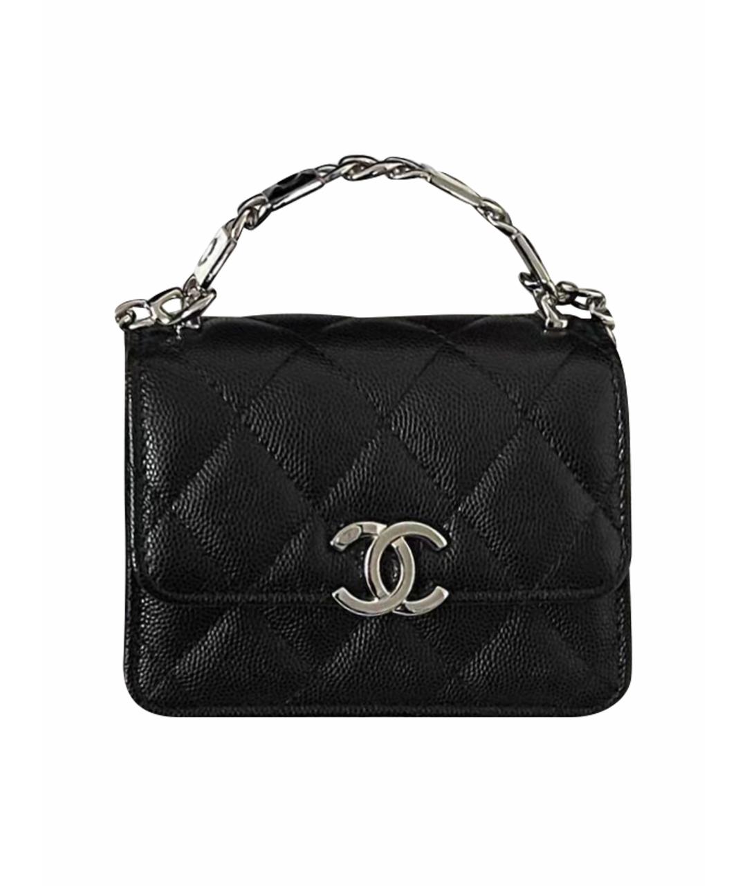 CHANEL Черная кожаная сумка через плечо, фото 1