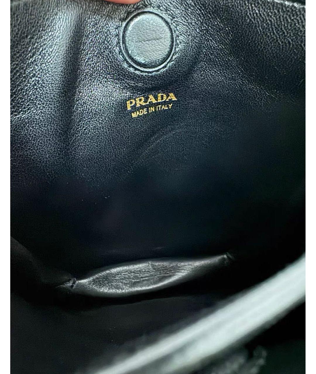 PRADA Желтая кожаная сумка с короткими ручками, фото 4