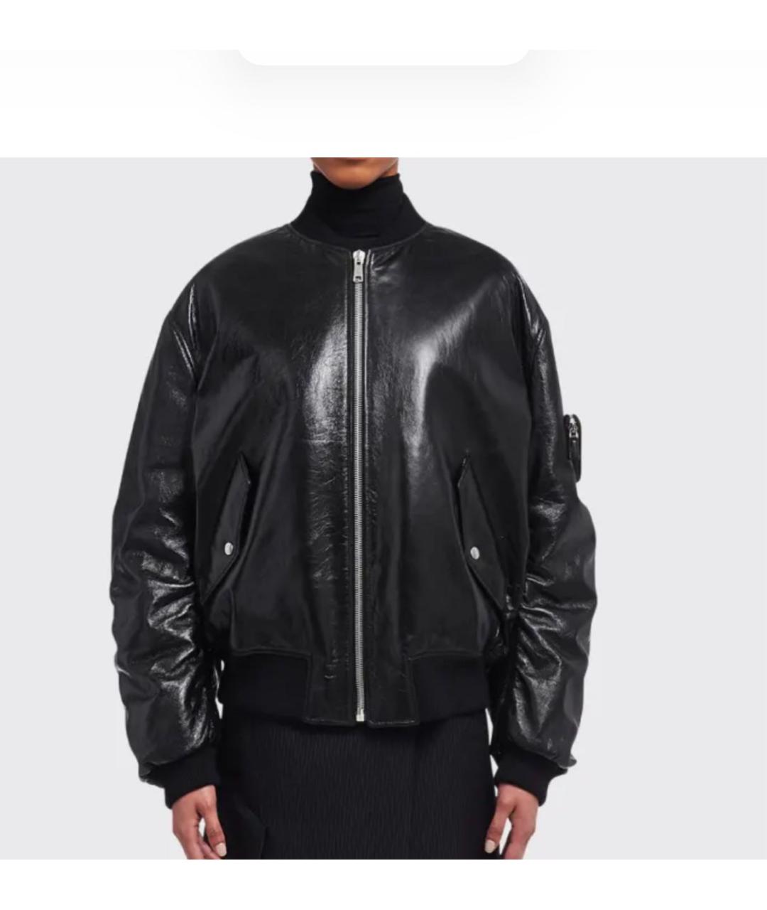 PRADA Черная кожаная куртка, фото 4