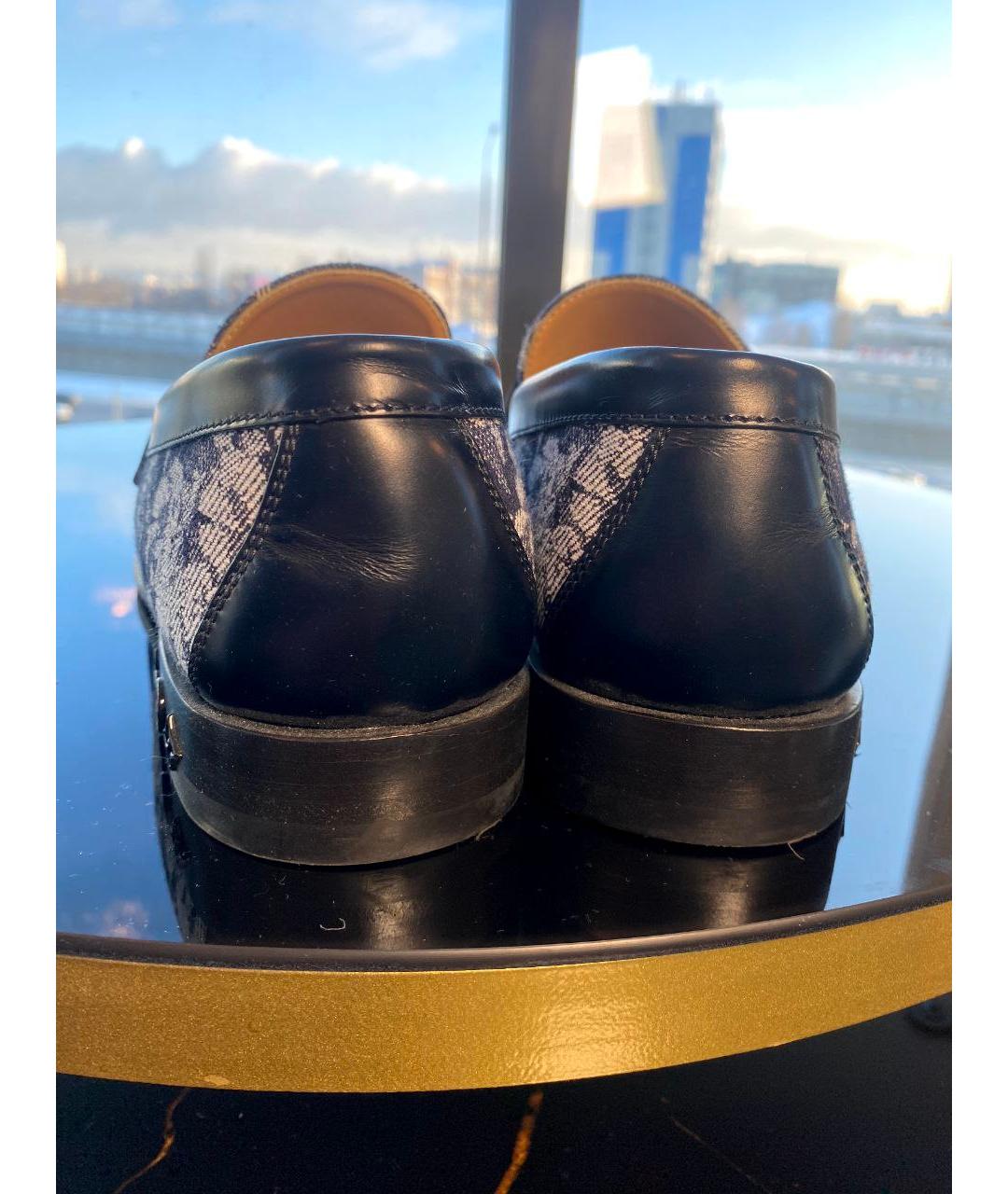 LOUIS VUITTON Серые текстильные лоферы, фото 5