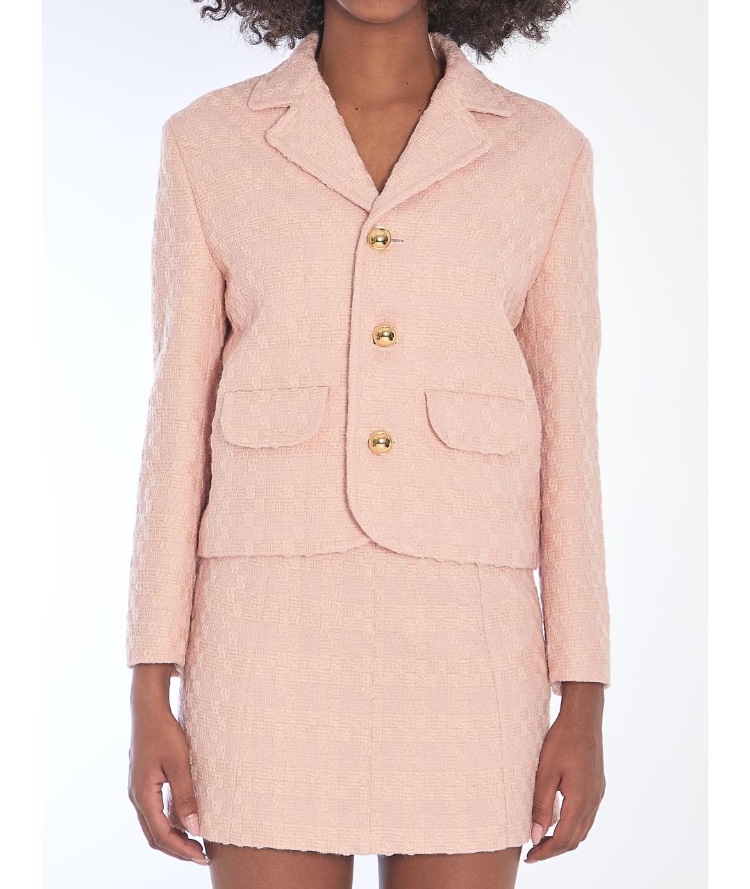 CELINE Розовый шерстяной жакет/пиджак, фото 2