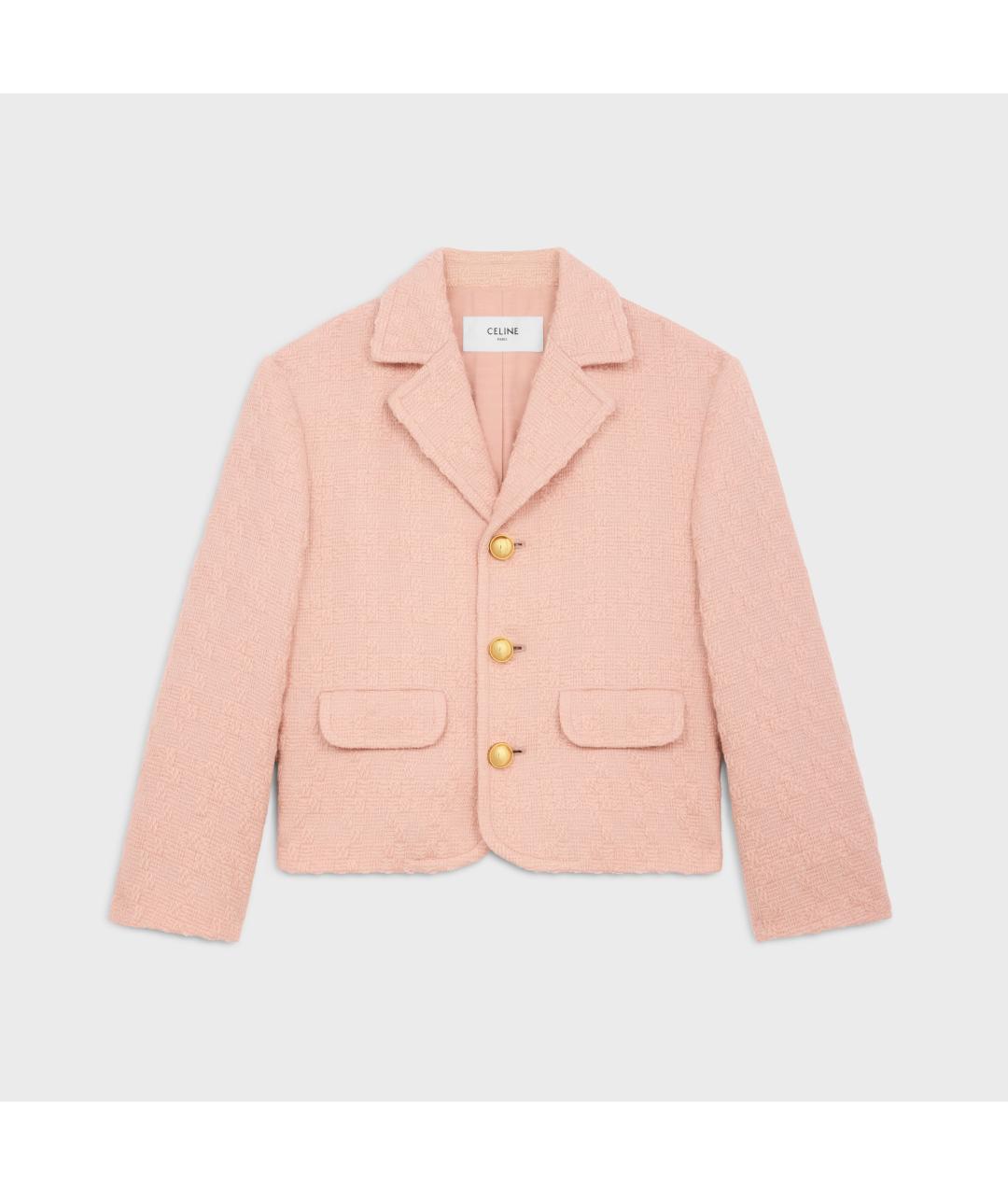 CELINE Розовый шерстяной жакет/пиджак, фото 6