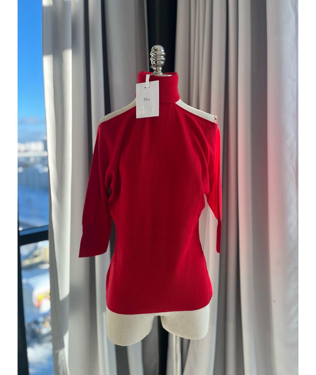 CHRISTIAN DIOR Красный хлопковый джемпер / свитер, фото 6