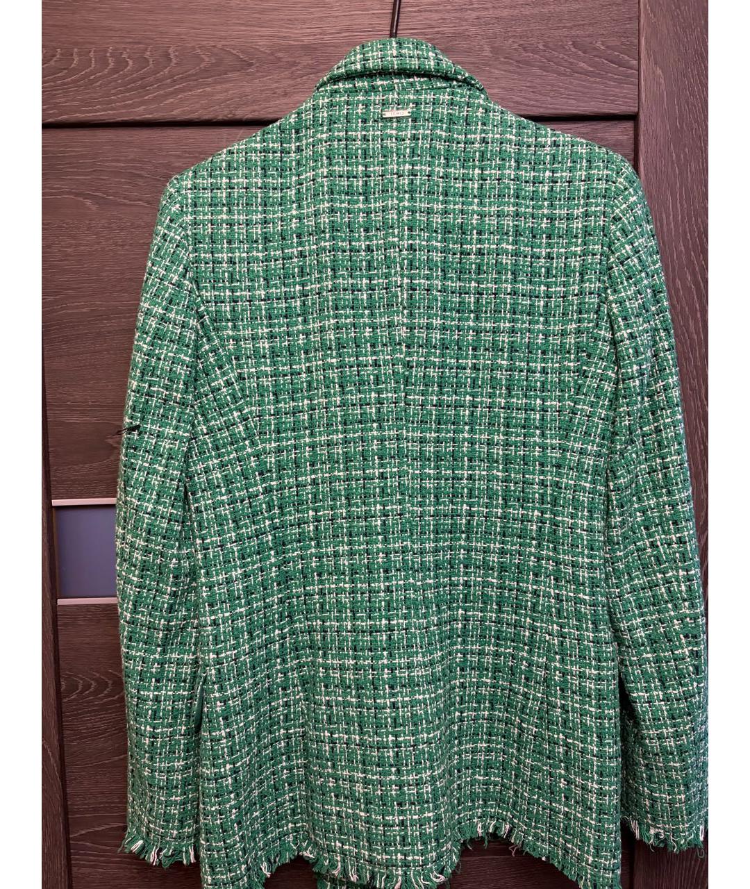 LIU JO Зеленый твидовый жакет/пиджак, фото 2