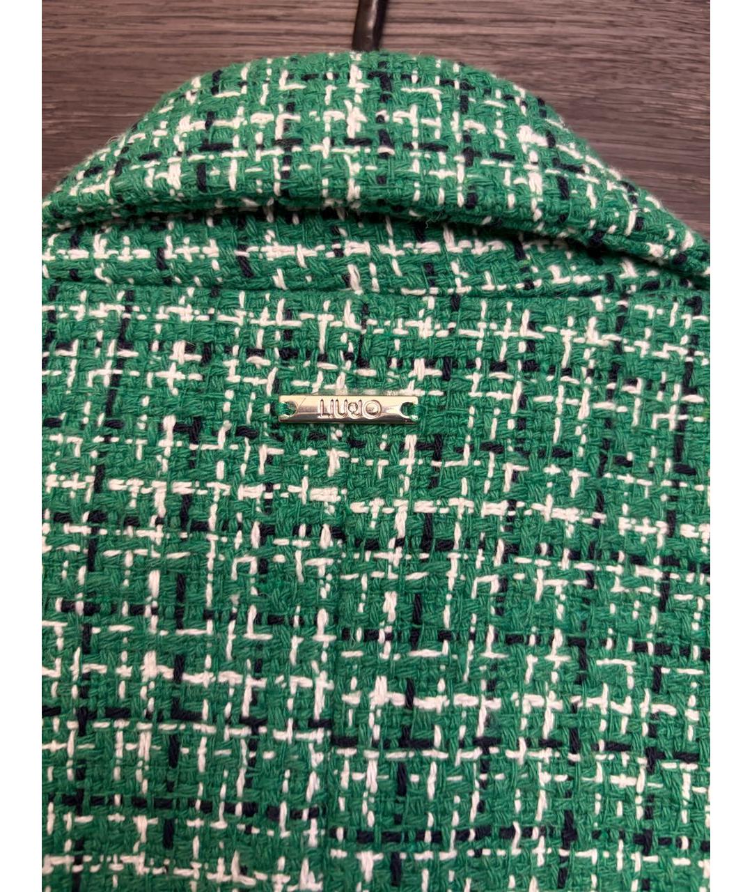 LIU JO Зеленый твидовый жакет/пиджак, фото 3