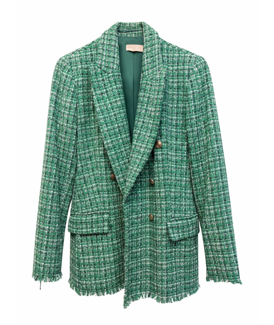 LIU JO Зеленый твидовый жакет/пиджак, фото 1