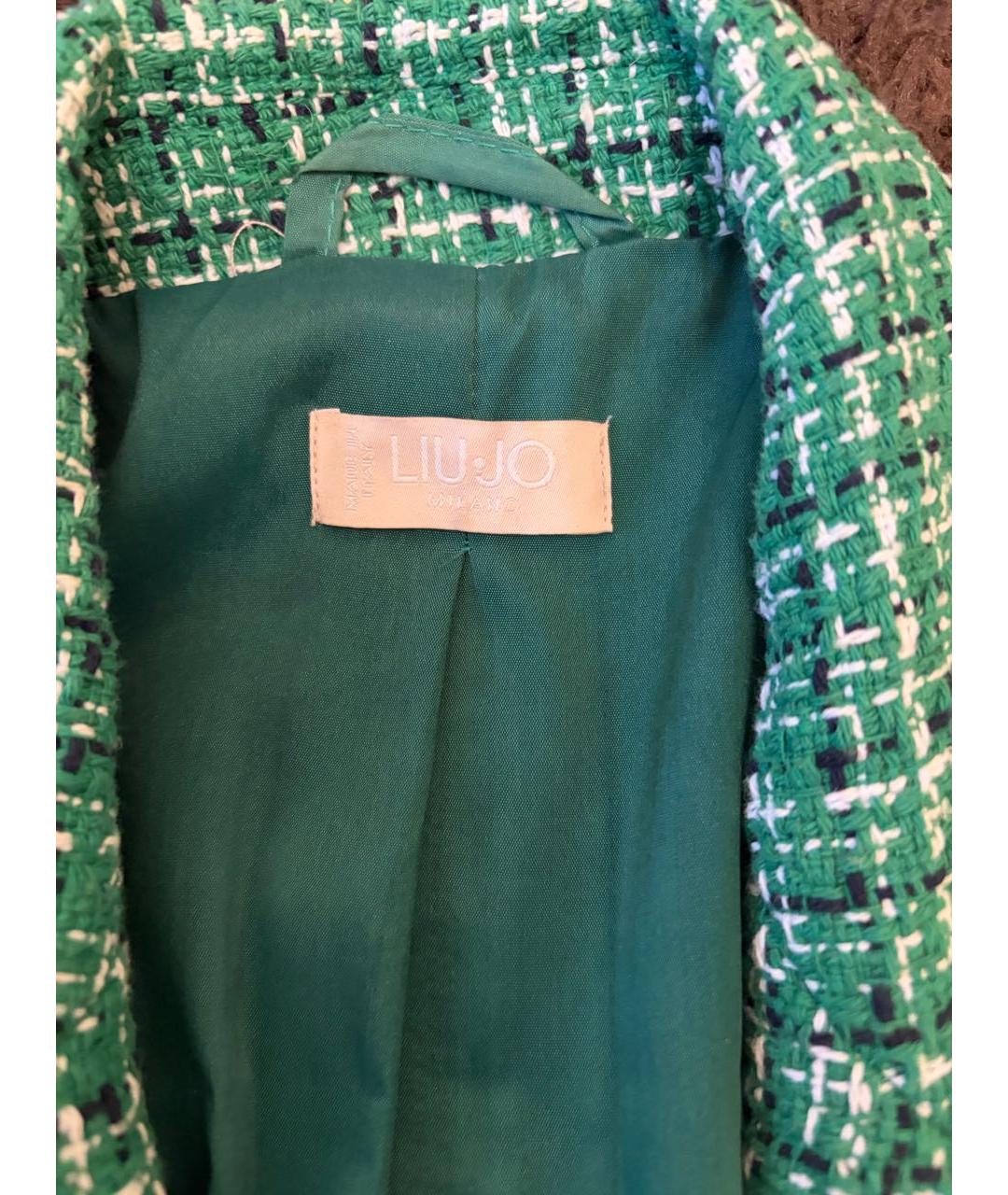 LIU JO Зеленый твидовый жакет/пиджак, фото 4