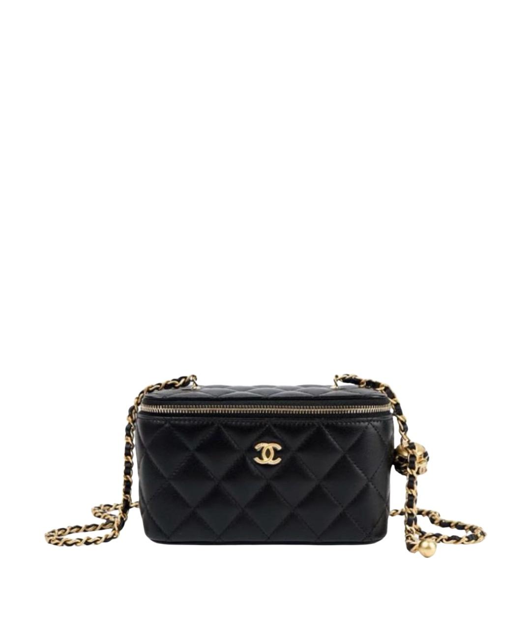 CHANEL Черная кожаная сумка через плечо, фото 1