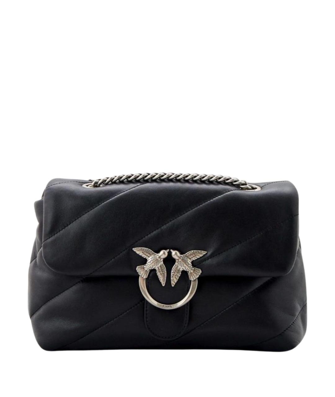 PINKO Черная кожаная сумка через плечо, фото 1