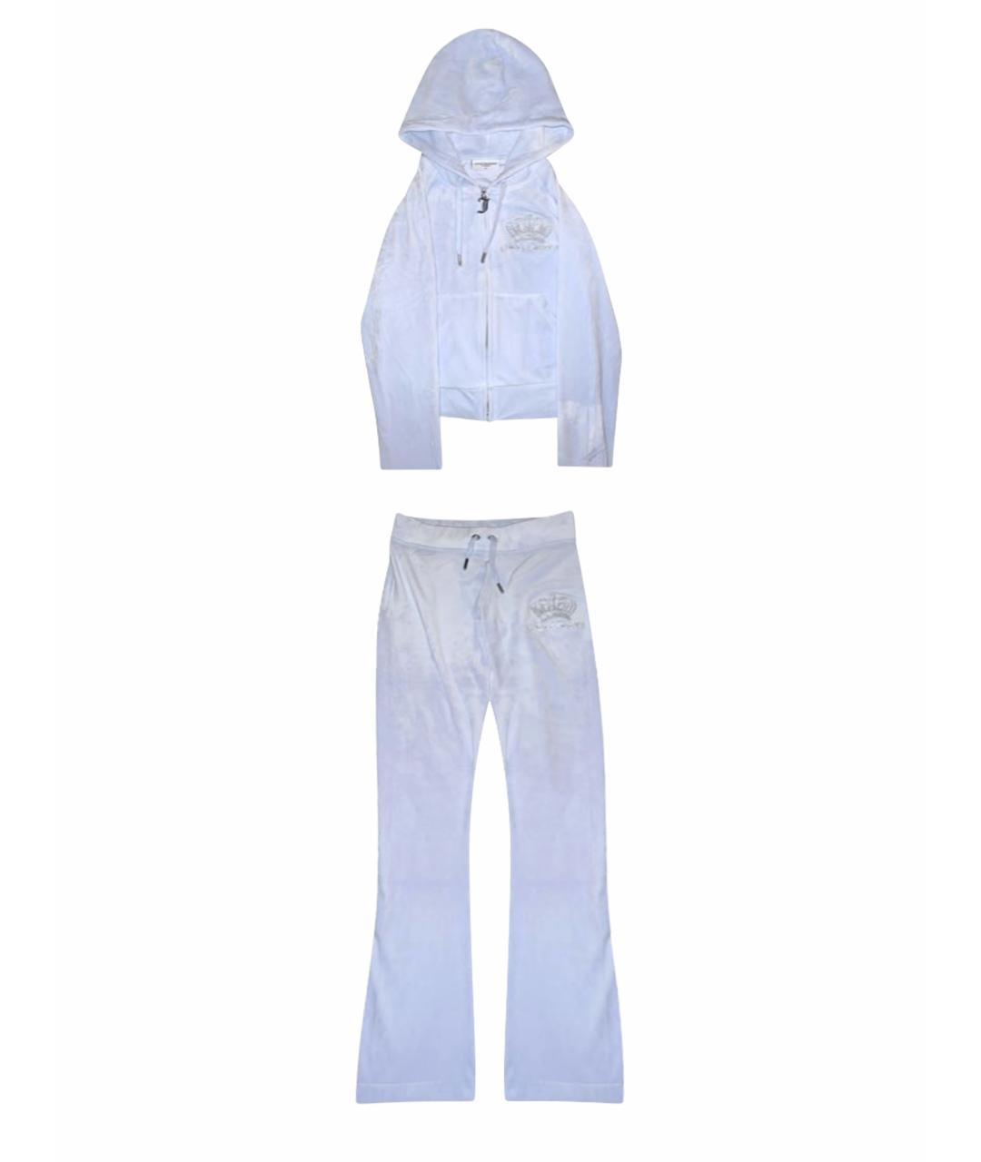 JUICY COUTURE Голубой велюровый спортивные костюмы, фото 9