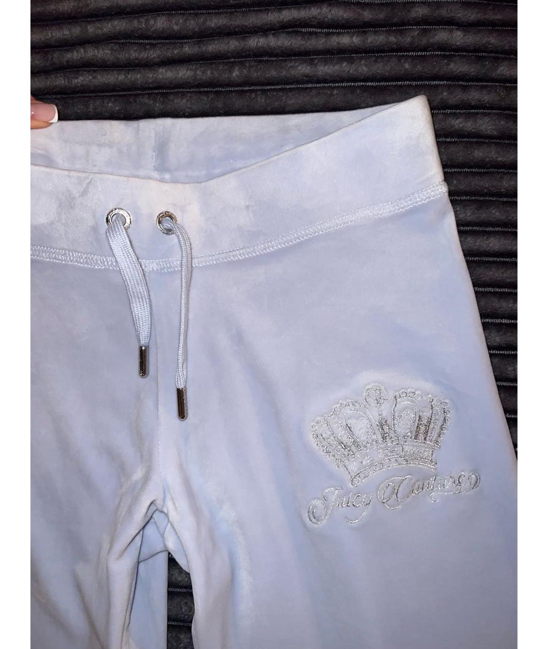 JUICY COUTURE Голубой велюровый спортивные костюмы, фото 7