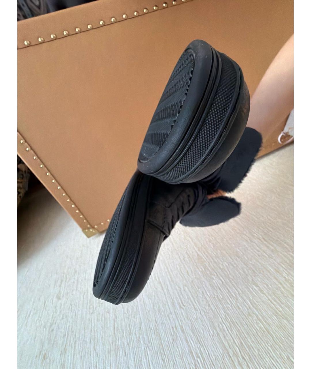 DOUCAL'S Темно-синие кожаные высокие кроссовки / кеды, фото 5