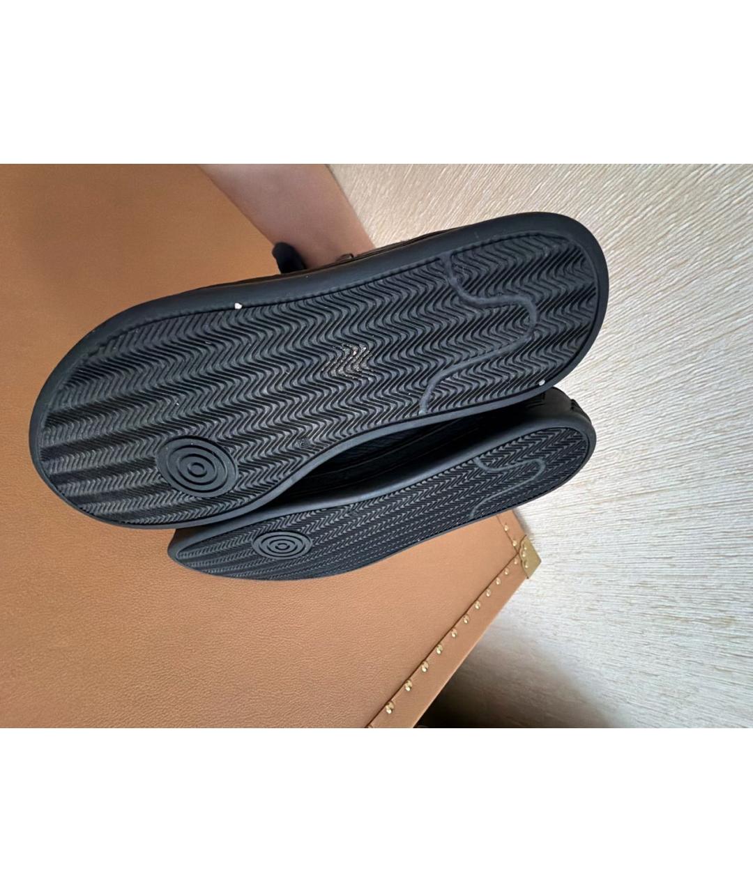 DOUCAL'S Темно-синие кожаные высокие кроссовки / кеды, фото 7