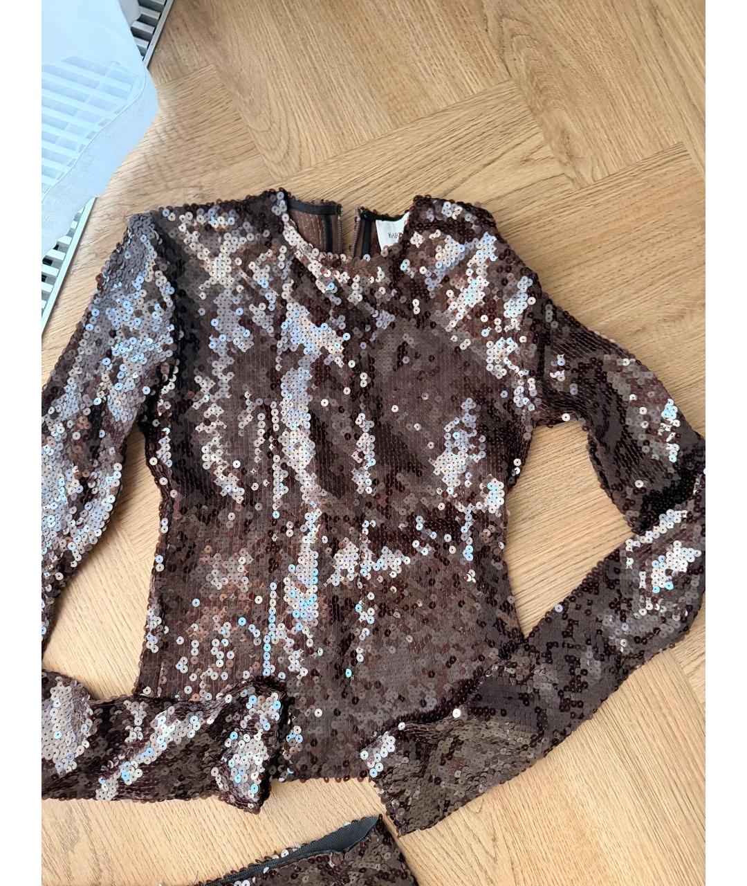 16ARLINGTON Коричневый полиэстеровый костюм с юбками, фото 7