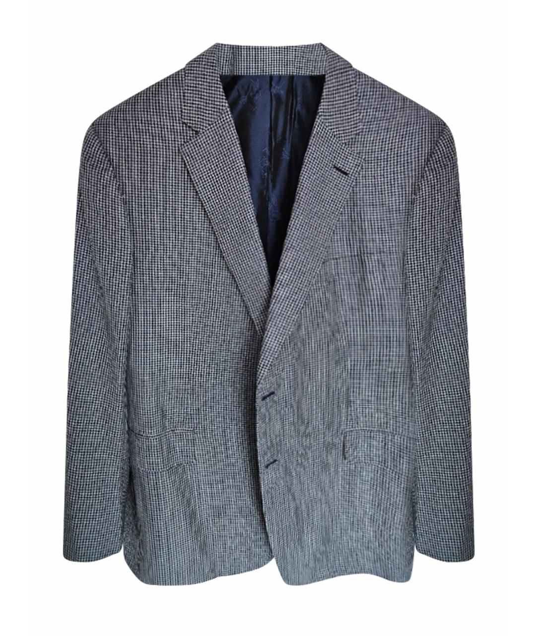 BRIONI Темно-синий шерстяной пиджак, фото 1