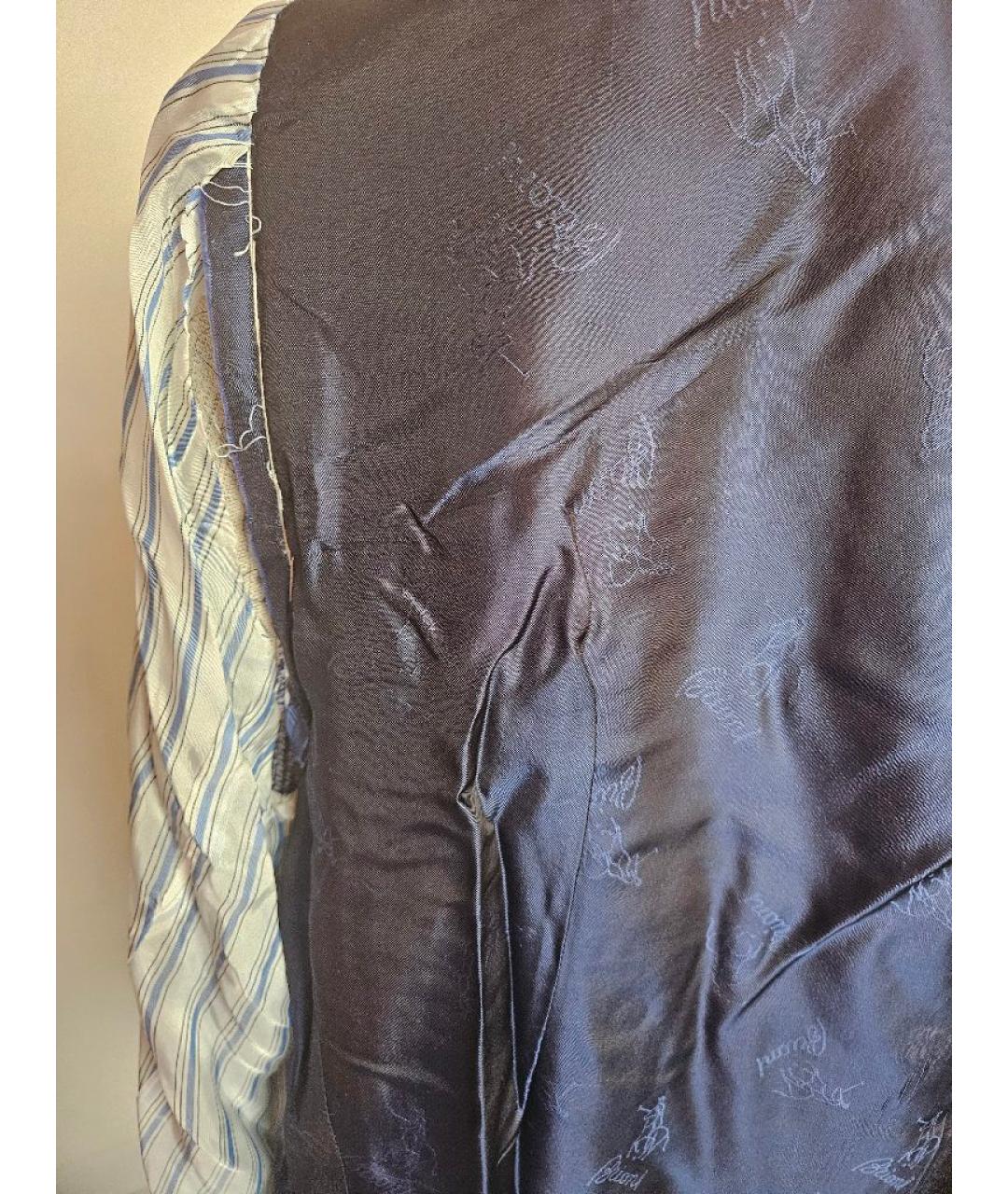 BRIONI Темно-синий шерстяной пиджак, фото 7