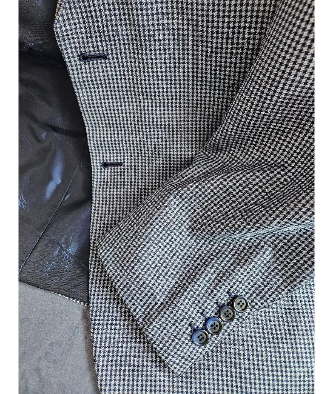 BRIONI Темно-синий шерстяной пиджак, фото 5