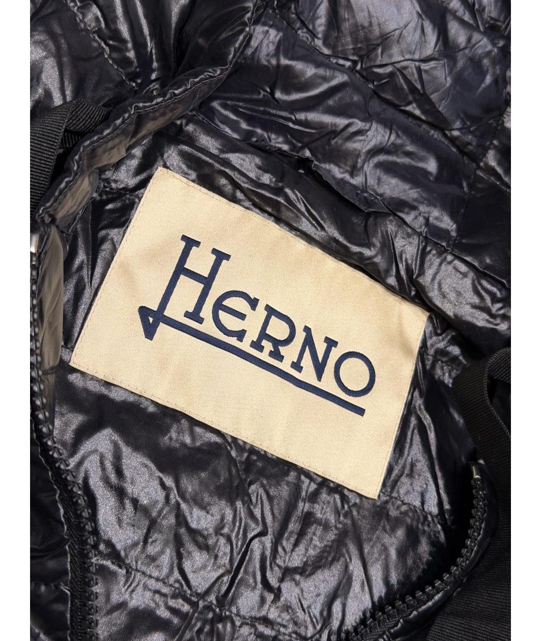 HERNO Черная куртка, фото 2