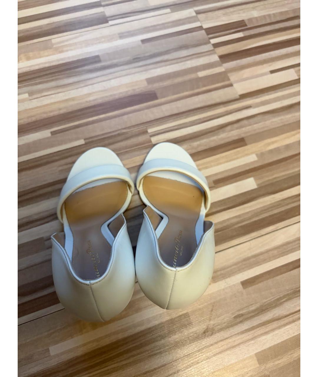 GIANVITO ROSSI Белые кожаные босоножки, фото 3