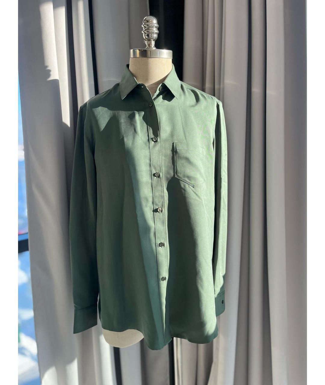 LORO PIANA Зеленая хлопковая рубашка, фото 7