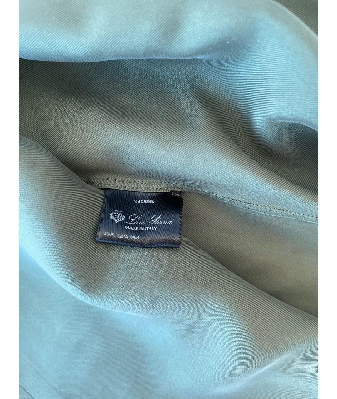 LORO PIANA Зеленая хлопковая рубашка, фото 6