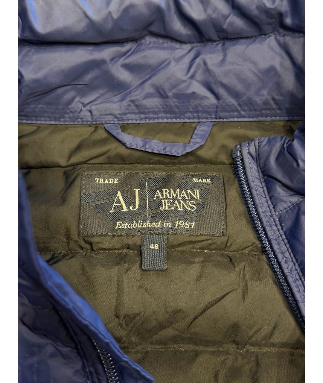 ARMANI JEANS Синяя полиамидовая куртка, фото 2