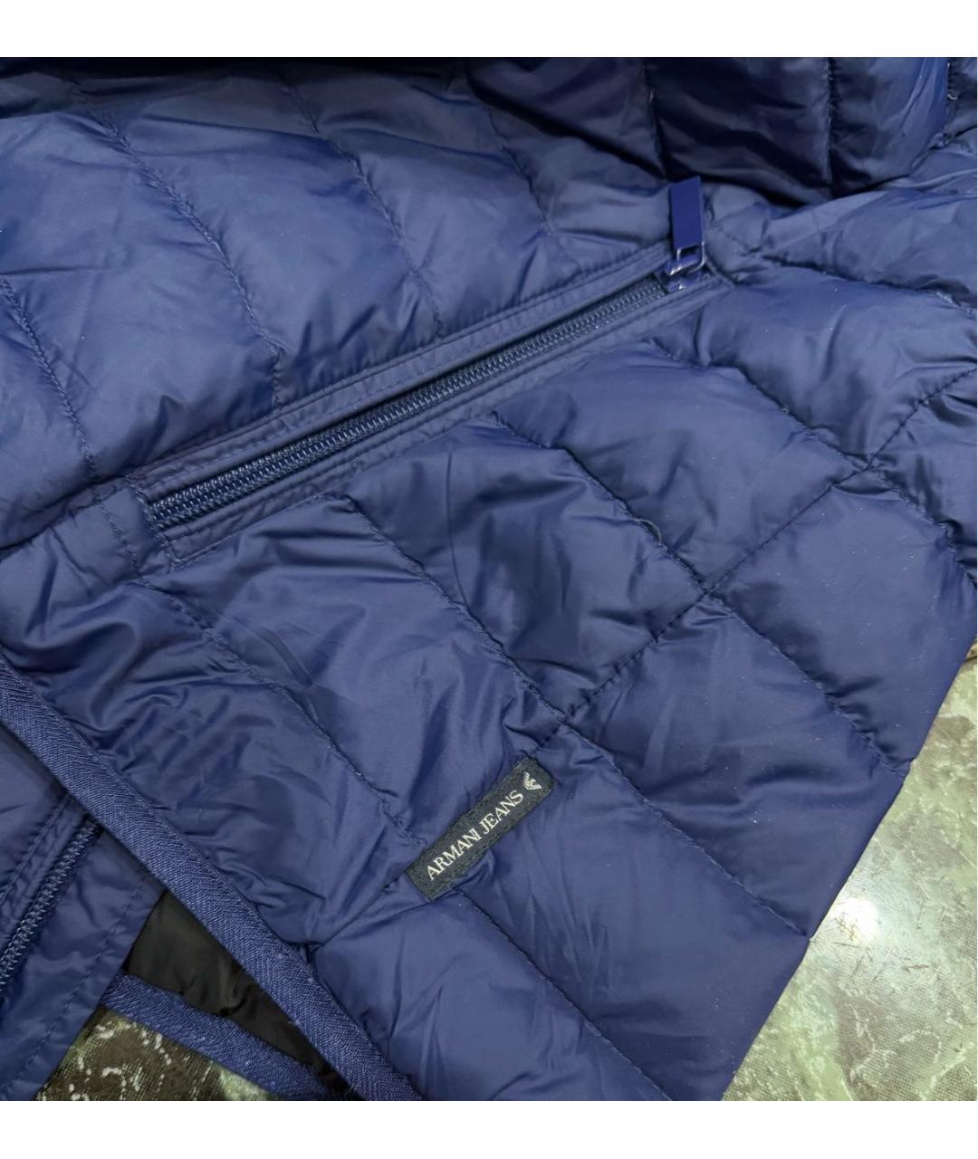 ARMANI JEANS Синяя полиамидовая куртка, фото 4
