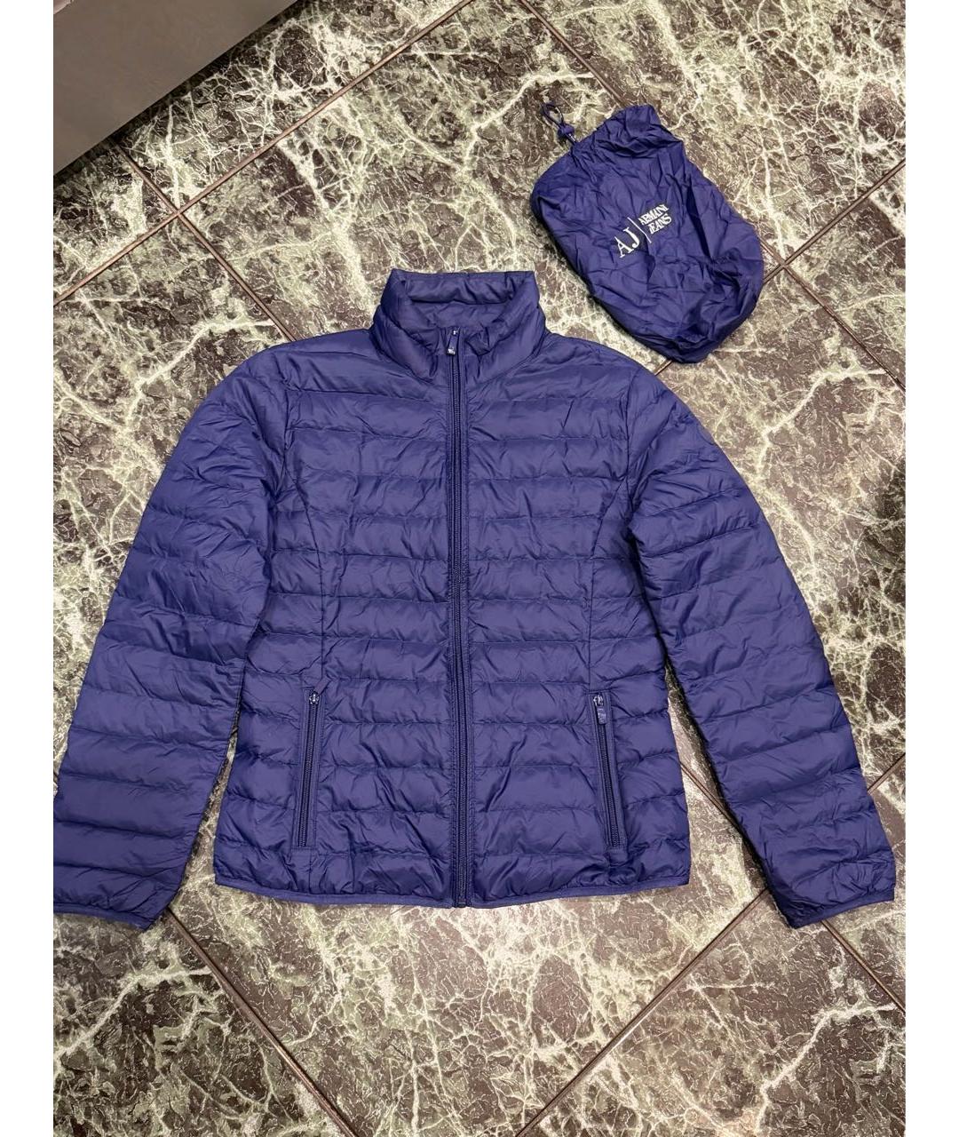 ARMANI JEANS Синяя полиамидовая куртка, фото 8