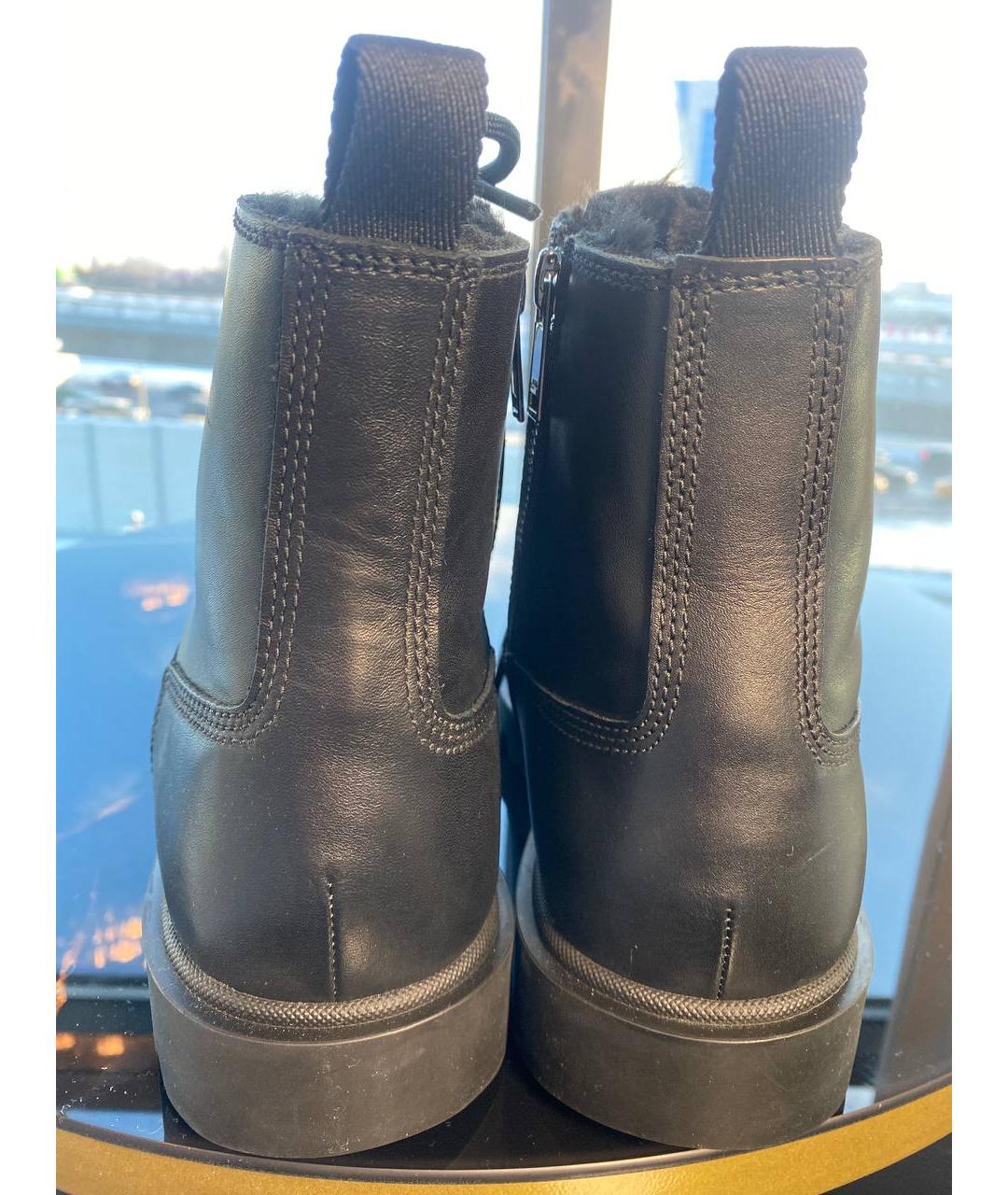 HUGO BOSS Черные кожаные высокие ботинки, фото 4