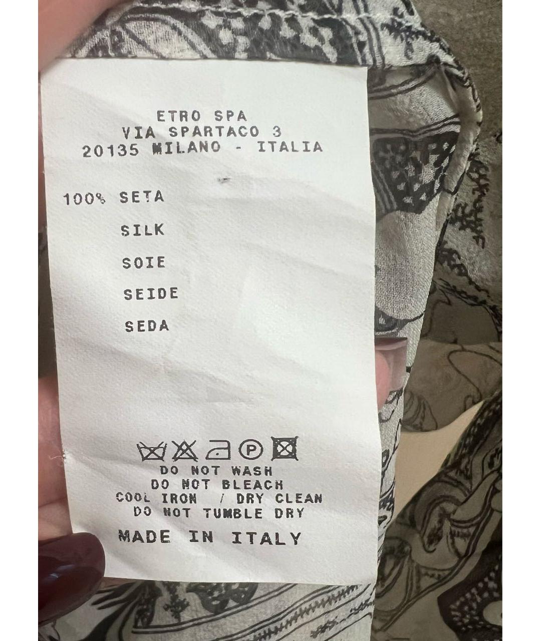 ETRO Серая шелковая рубашка, фото 6